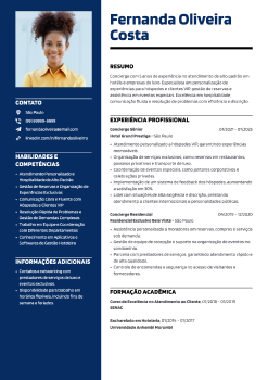 Exemplo de currículo de concierge